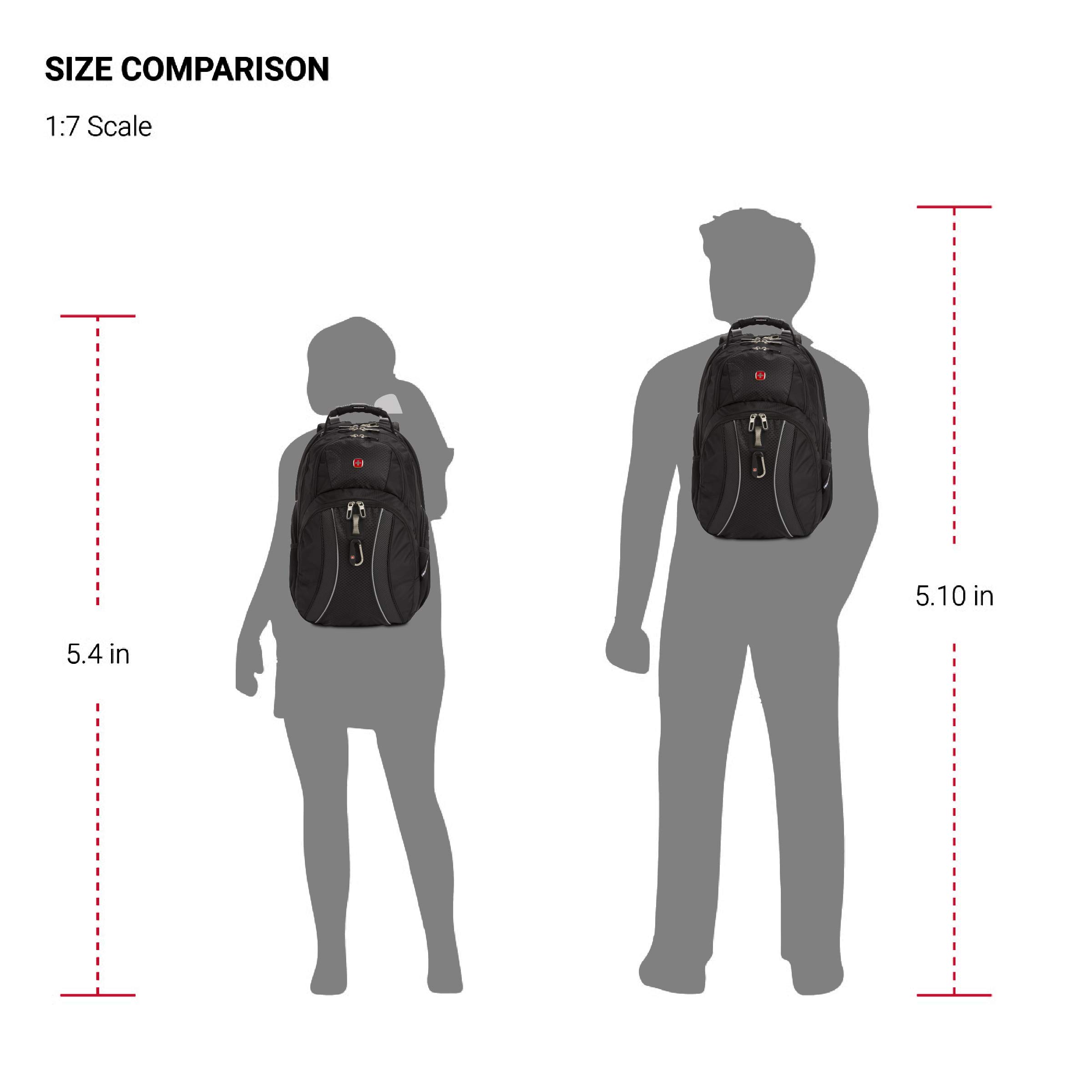 Swiss Gear SA1923 Black TSA Friendly ScanSmart Laptop Backpack - Fits Most 15 Inch Laptops and Tablets - Image 7