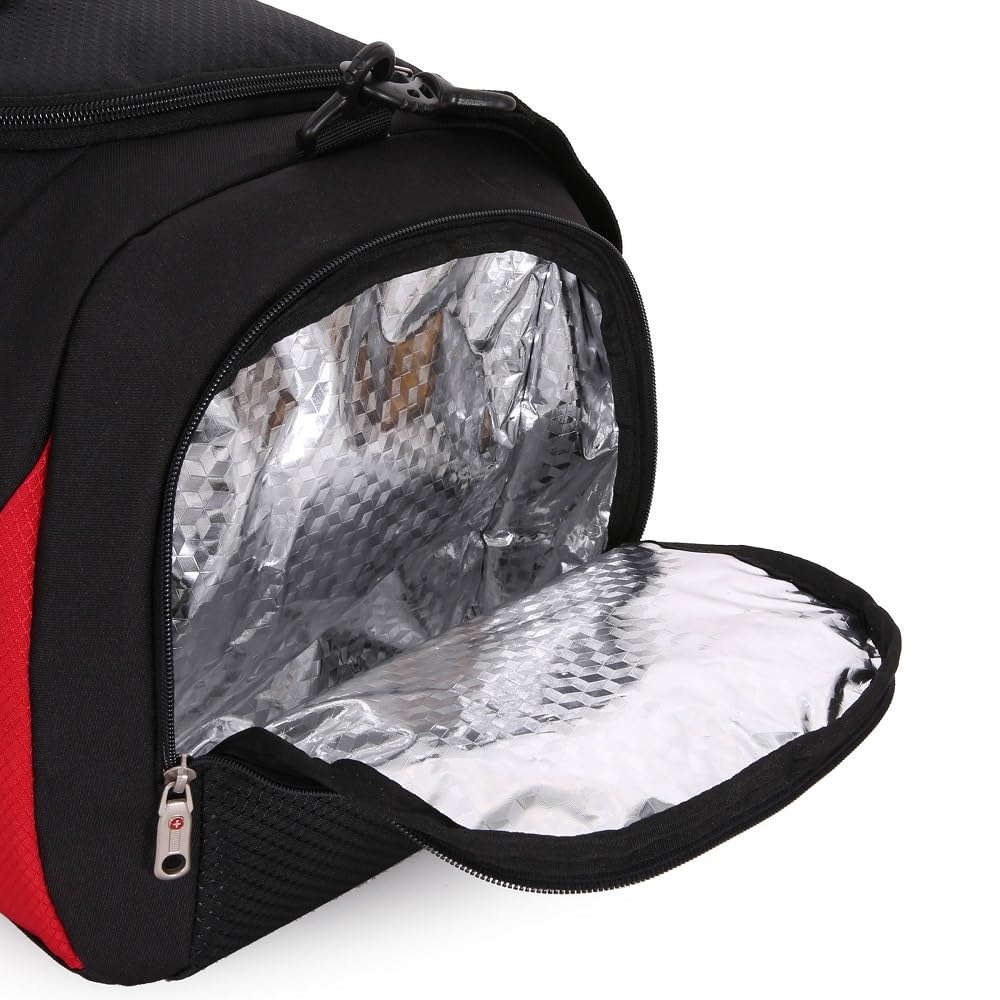 SwissGear 1900 22" Duffel Bag, Gym Bag, Travel Duffle Bags, Men's and Women's - Black/Red - Image 5