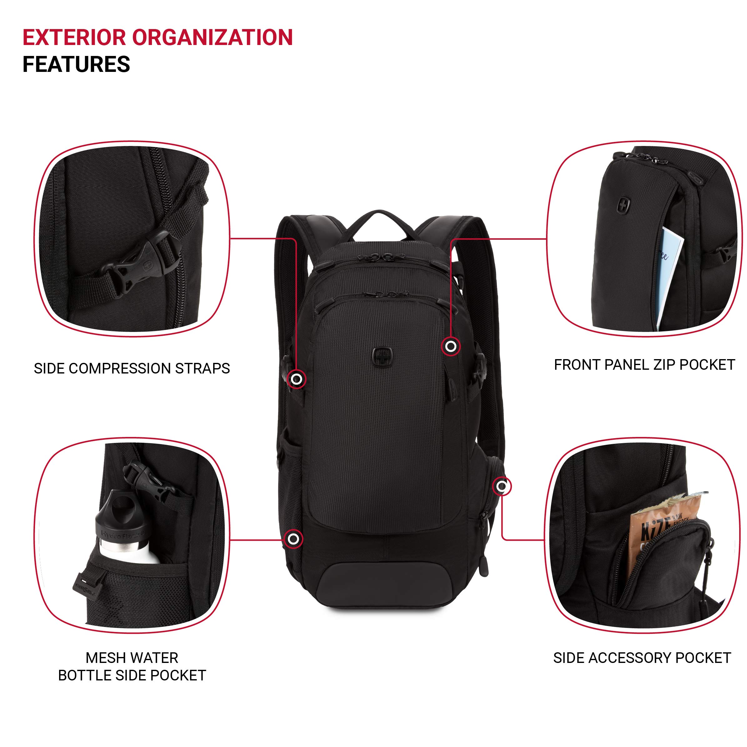 SwissGear 3598 Backpack, Narrow Daypack, Ideal for Commuting and College - Image 3