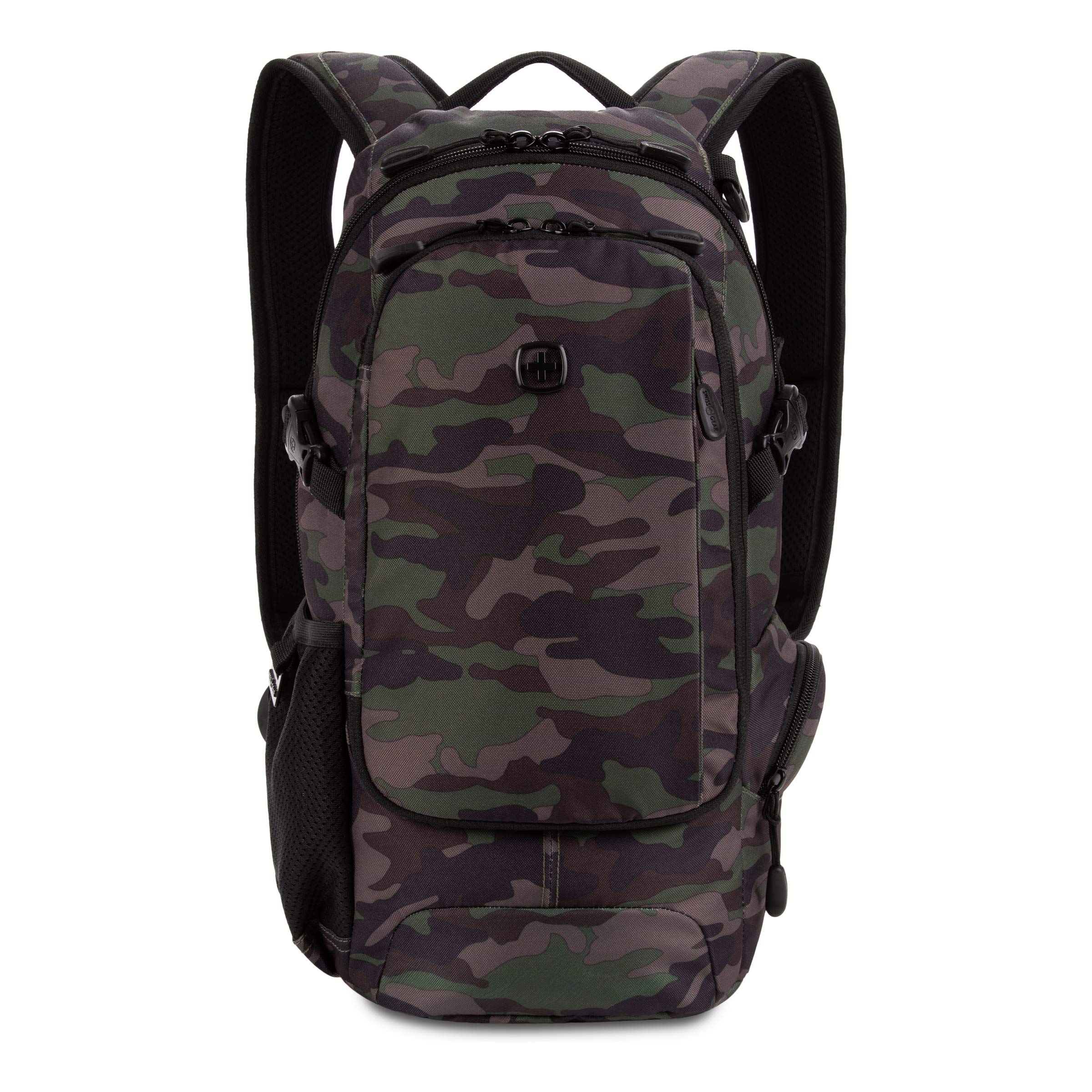 SwissGear 3598 Backpack, Narrow Daypack, Ideal for Commuting and School, Camo/Green - Image 8