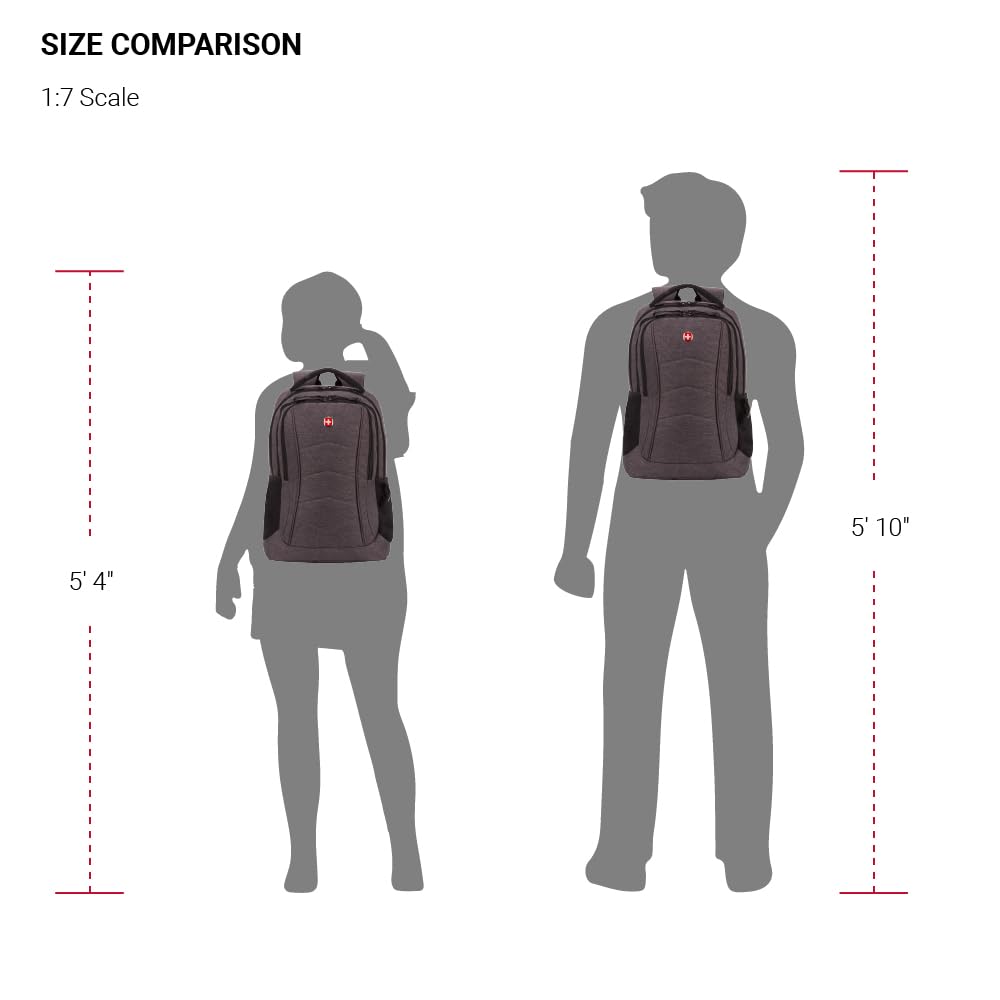 SwissGear 5668 Laptop Backpack, Dark Gray Heather, 18.25 In - Image 6