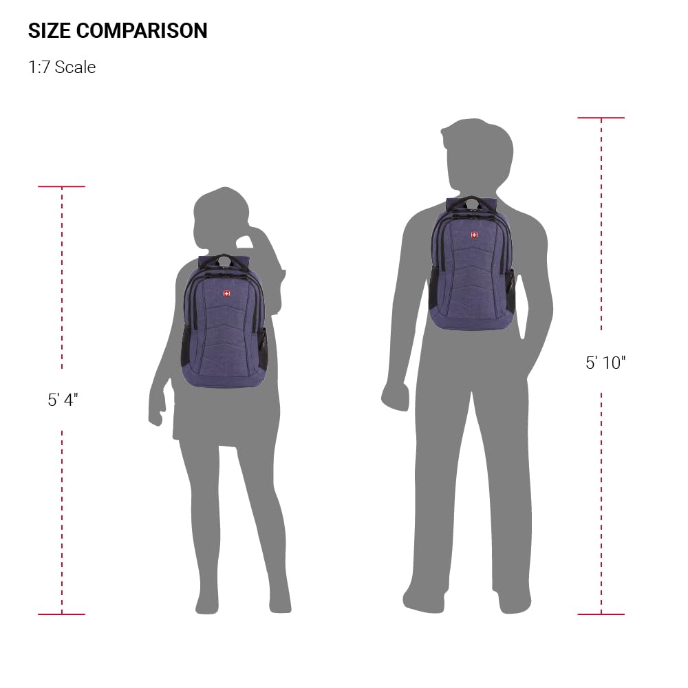 SwissGear 5668 Laptop Backpack, Navy Heather, 18.25 In - Image 6