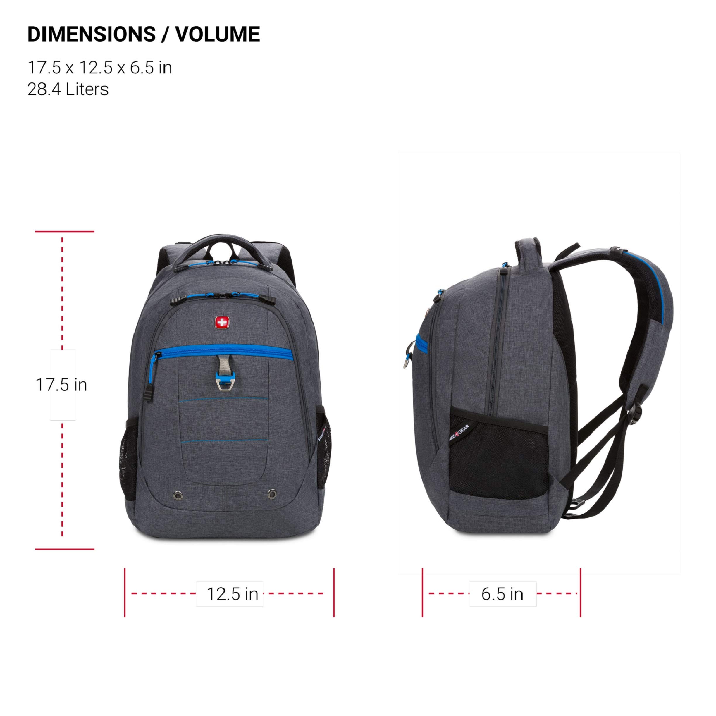 SwissGear 5918 Laptop Backpack, Grey, 17.75-Inch - Image 4