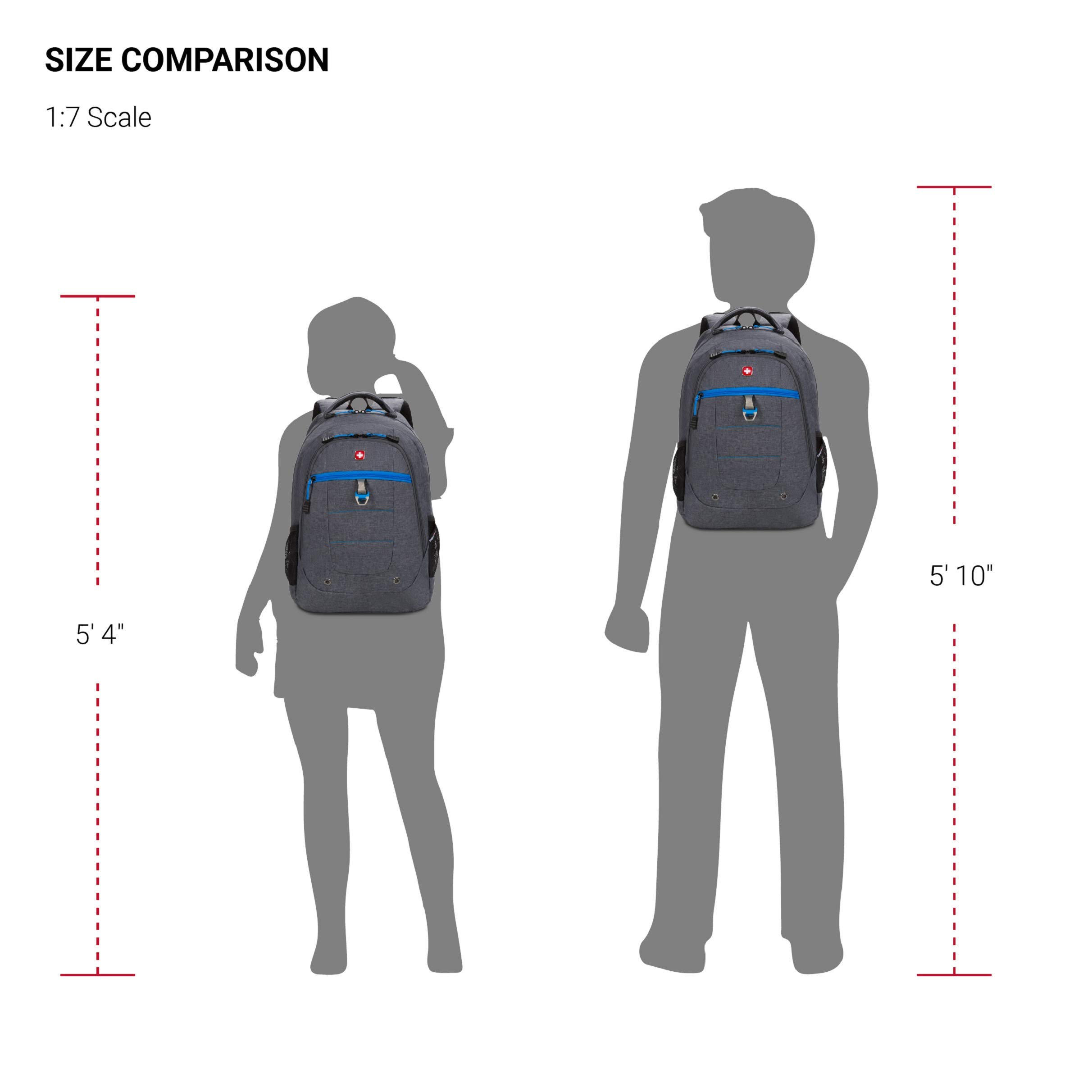 SwissGear 5918 Laptop Backpack, Grey, 17.75-Inch - Image 5