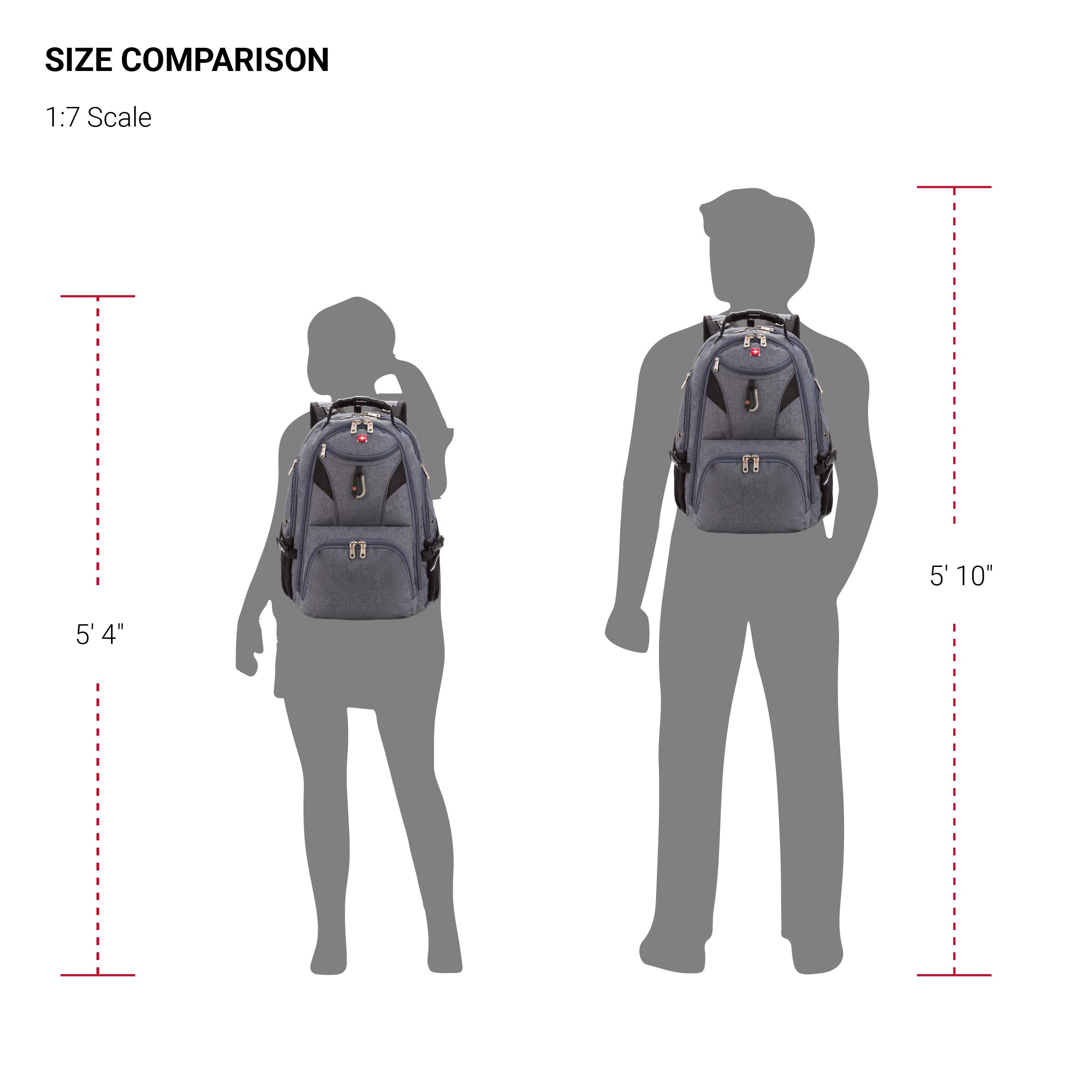 SwissGear 5977 ScanSmart TSA Friendly Laptop Backpack, Fits Most 17 Inch Laptops and Tablets, Ideal for Work, Travel, School, College, and Commuting, Grey - Image 7