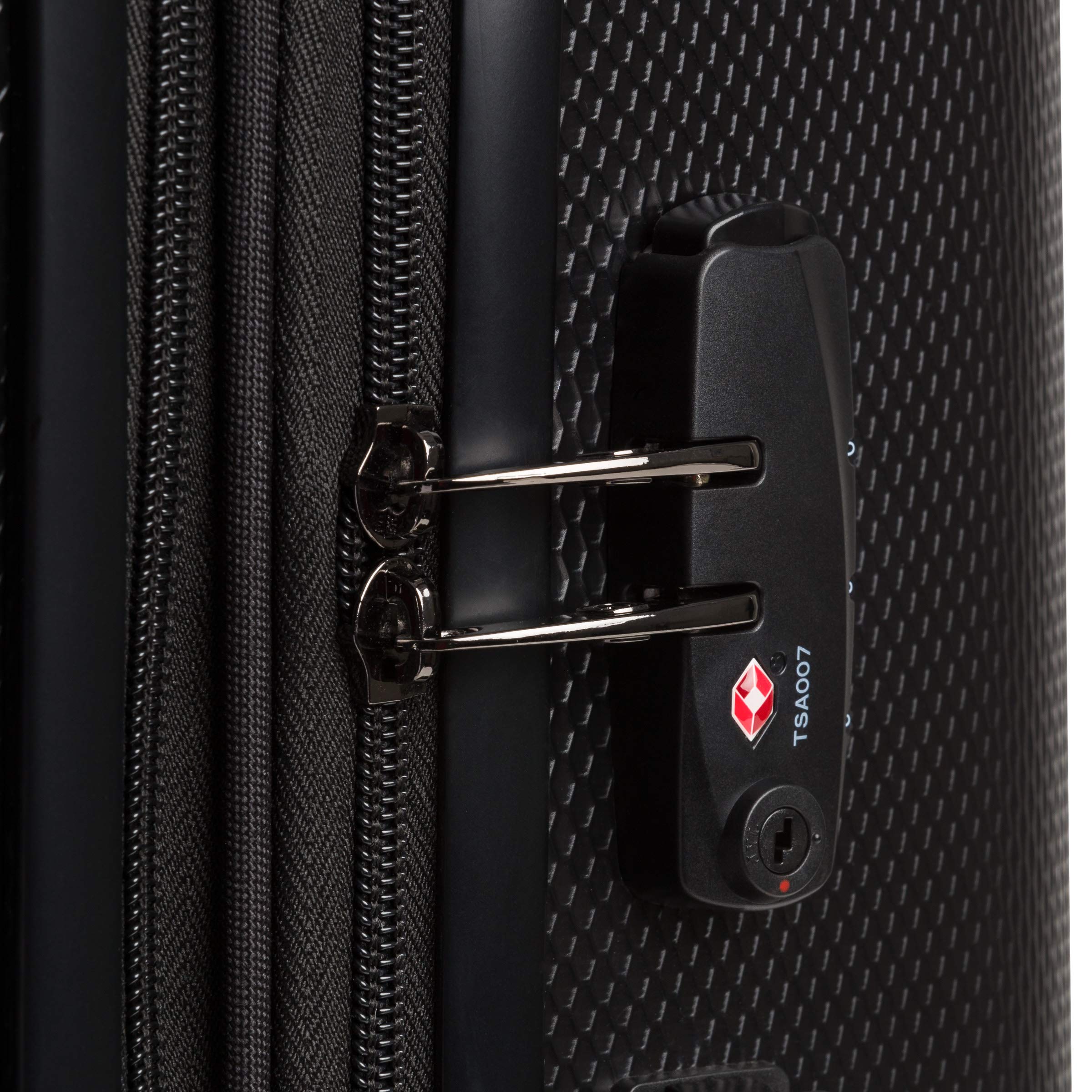 SwissGear 7272 Energie Expandable Hardside Luggage With Spinner Wheels and TSA Lock, Black, Checked-Medium 24-Inch - Image 6