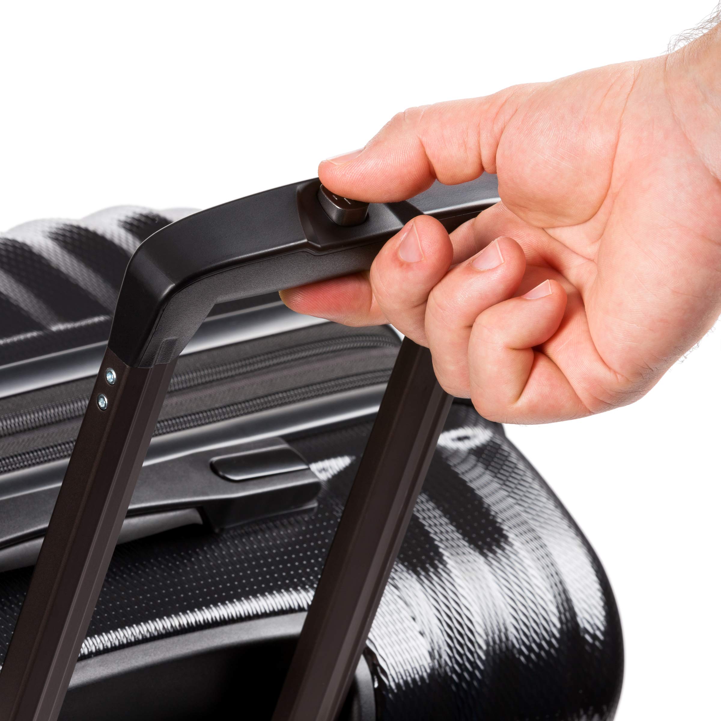 SwissGear 7272 Energie Expandable Hardside Luggage With Spinner Wheels and TSA Lock, Black, Checked-Medium 24-Inch - Image 8