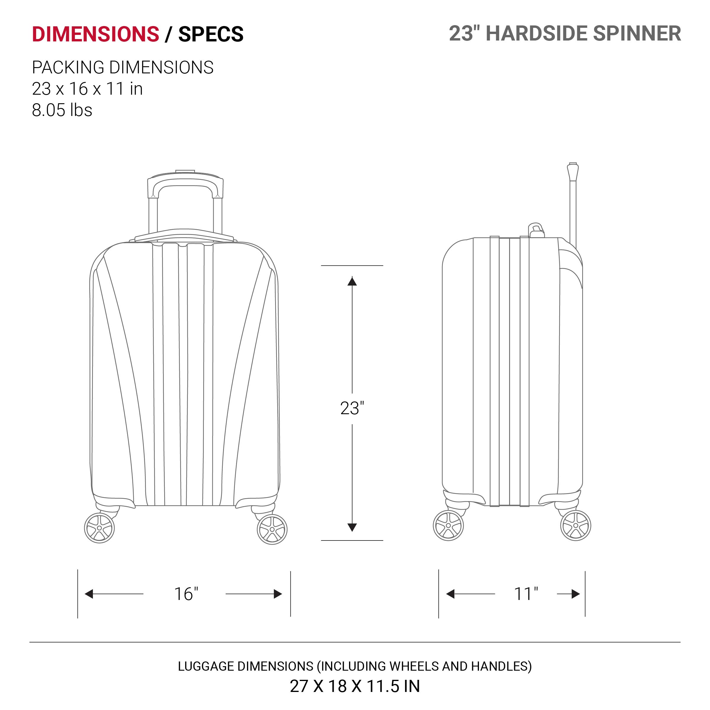 SwissGear 7585 Hardside Expandable Luggage with Spinner Wheels, Silver, Checked-Medium 23-Inch - Image 6