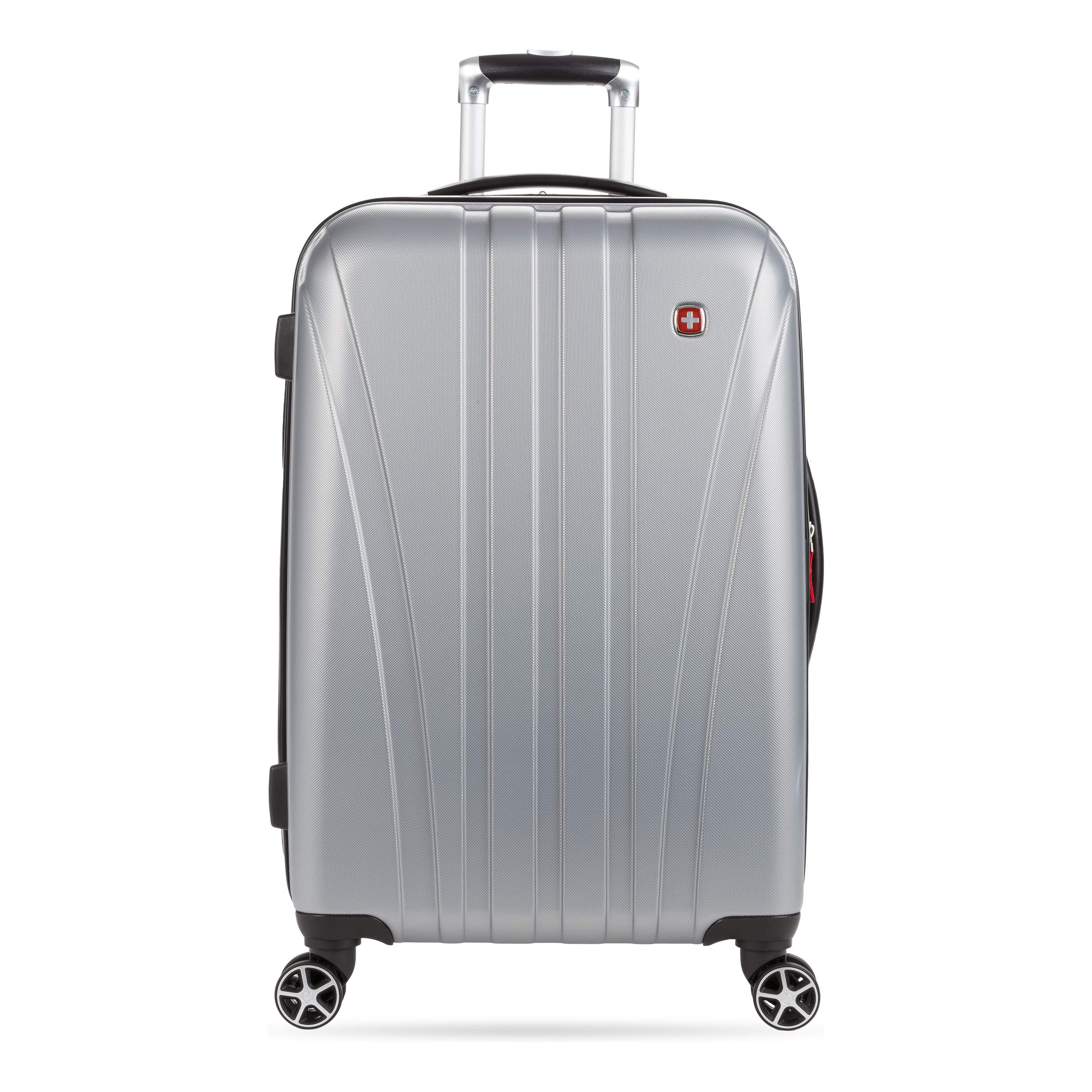 SwissGear 7585 Hardside Expandable Luggage with Spinner Wheels, Silver, Checked-Medium 23-Inch - Image 7