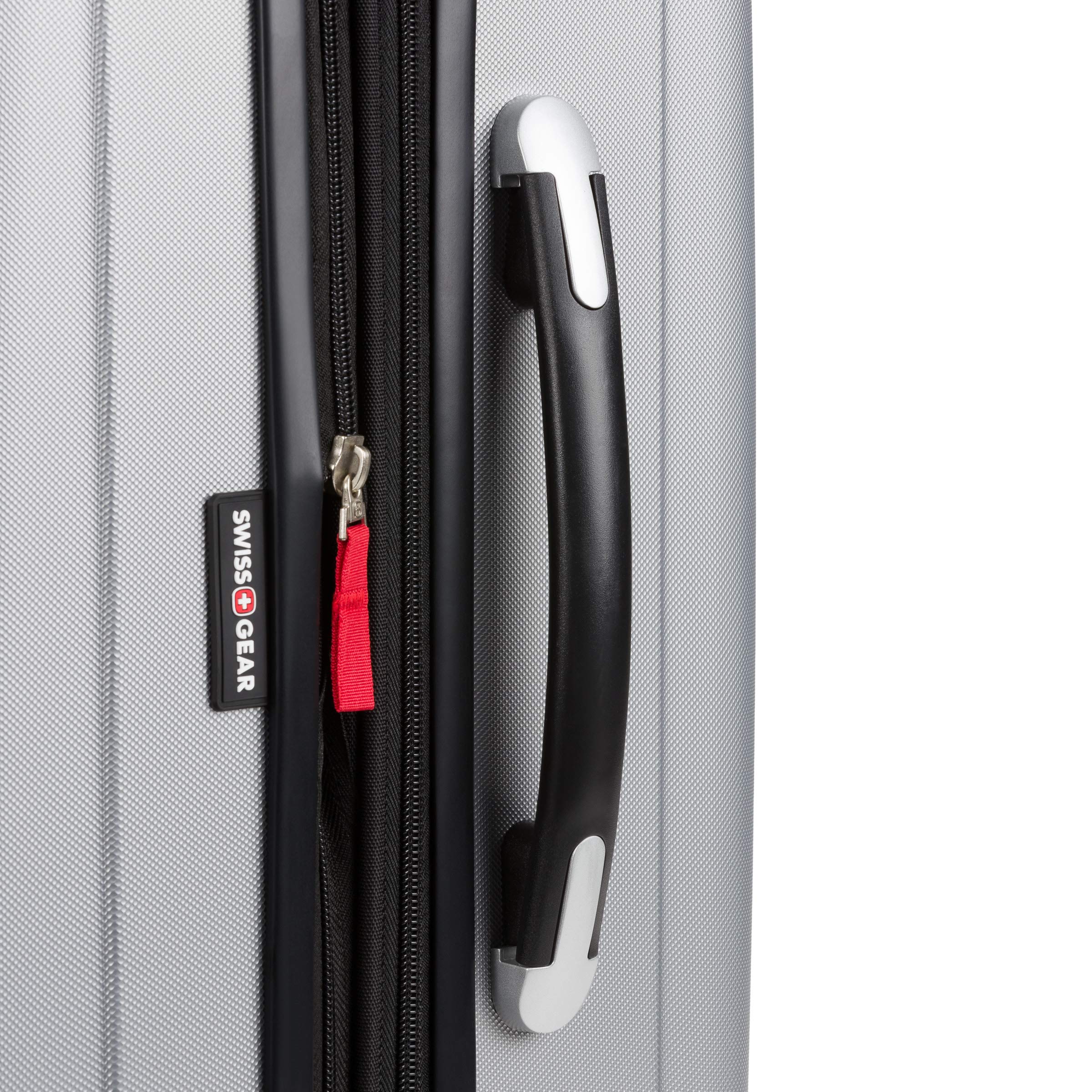 SwissGear 7585 Hardside Expandable Luggage with Spinner Wheels, Silver, Checked-Medium 23-Inch - Image 8