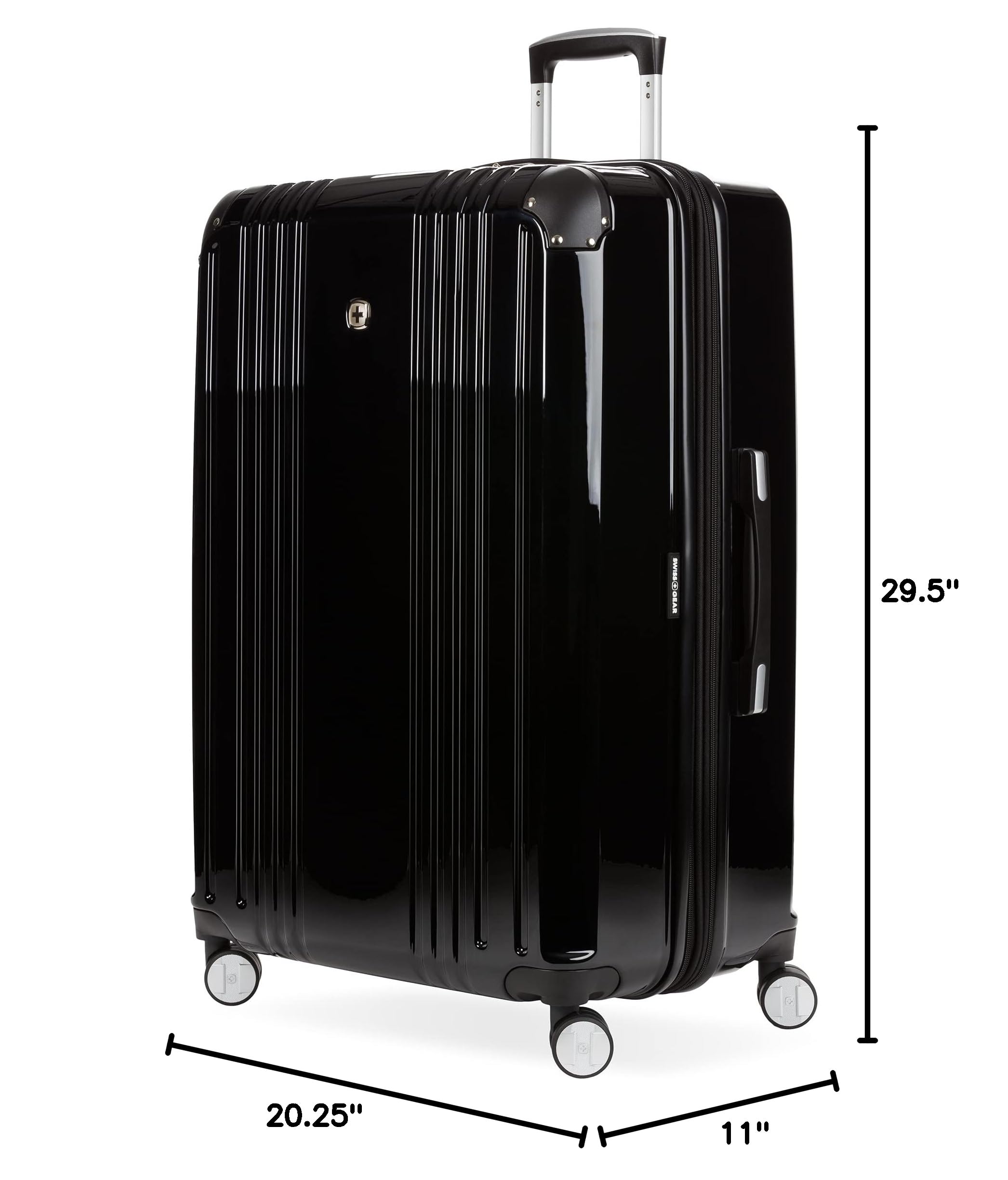 SwissGear 7786 Hardside Expandable Luggage with Spinner Wheels, Black, Checked-Large 27-Inch - Image 9