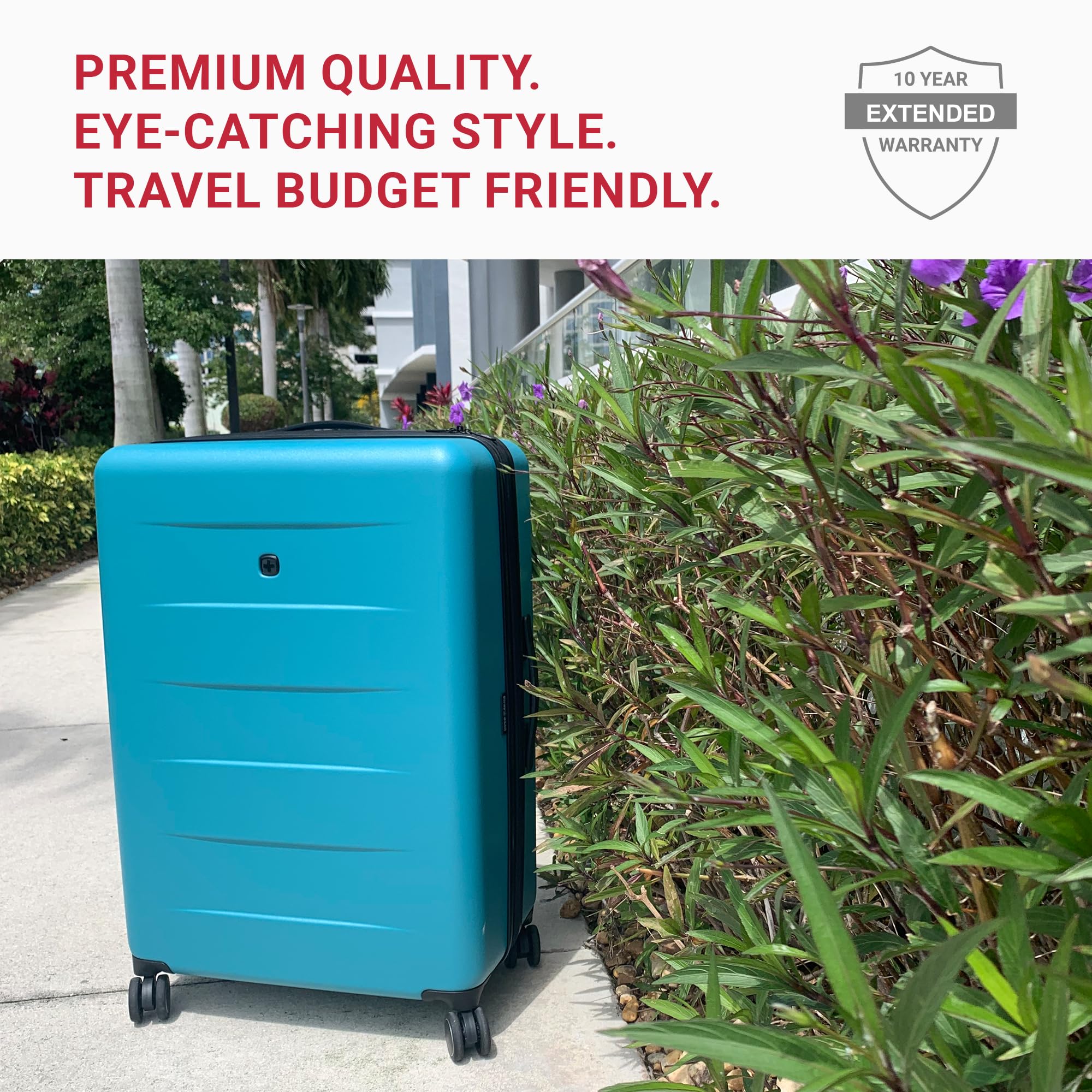 SwissGear 8020 Eclipse Collection Hardside Expandable Luggage – Black - Image 4