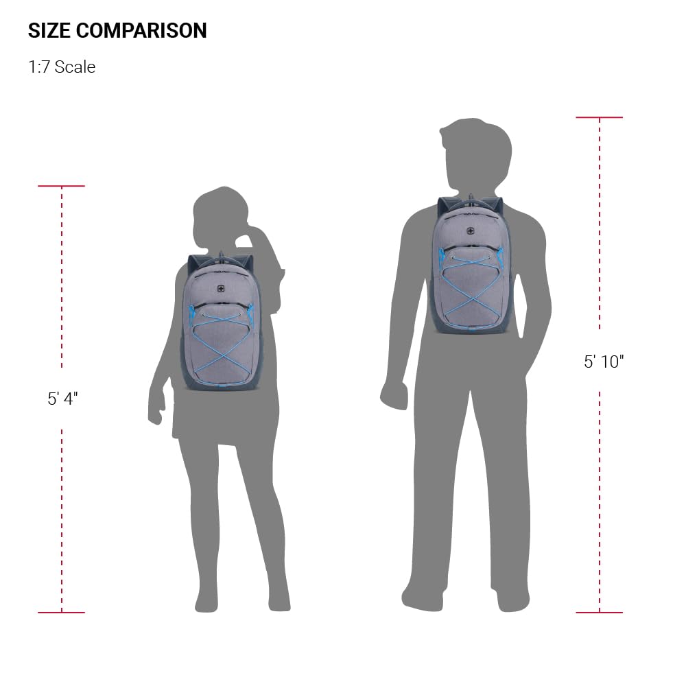 SwissGear 8175 Laptop Backpack, Navy/Grey Heather, 18 Inches - Image 6