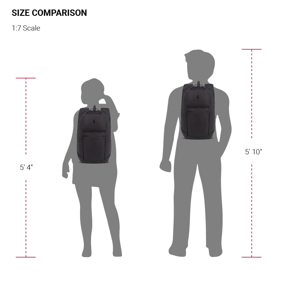 SwissGear 8183 Laptop Backpack, Charcoal Heather, 18 In - Image 6