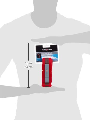 SwissGear Adjustable Luggage Strap with Snap-Lock Buckle - Fits Bags up to 72-Inches, One Size, Red - Image 4