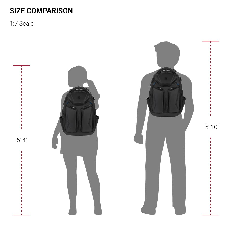 SwissGear Gamer Elite eSports Laptop Backpack, TSA Friendly Laptop Bag with USB Charger Port, Fits Gaming Headset and Keyboard, Blue/Black - Image 7
