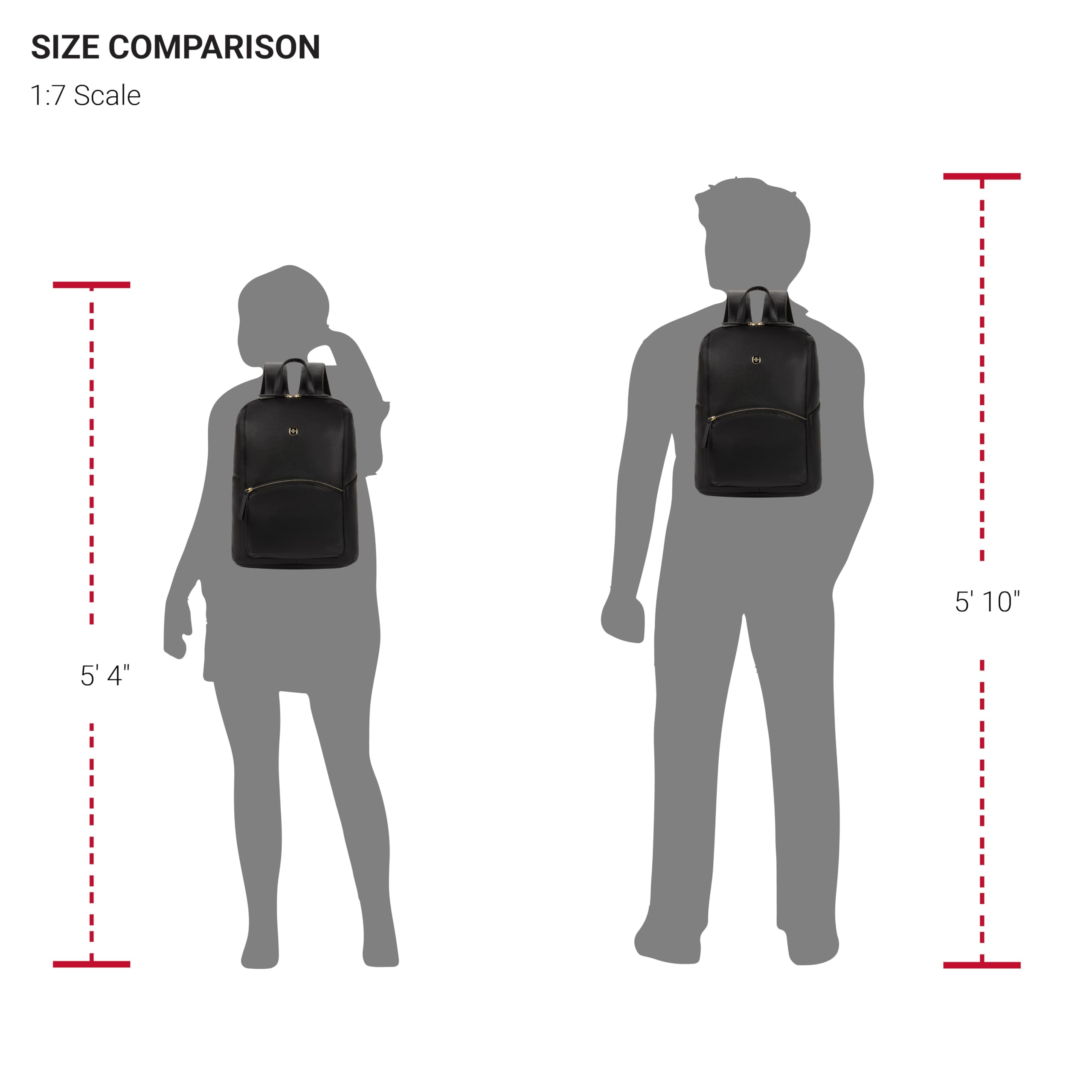 SwissGear Serenity Luxe Women's Laptop Backpack, Laptop Bag Fits Most 13-Inch Laptops, Black, 16 Inches - Image 6