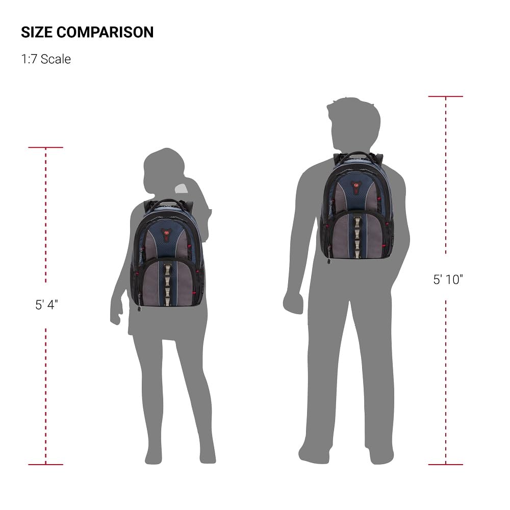 Wenger Cobalt Laptop Backpack, Fits 16 inch Laptop, Men's and Women's, Blue/Grey - Image 6