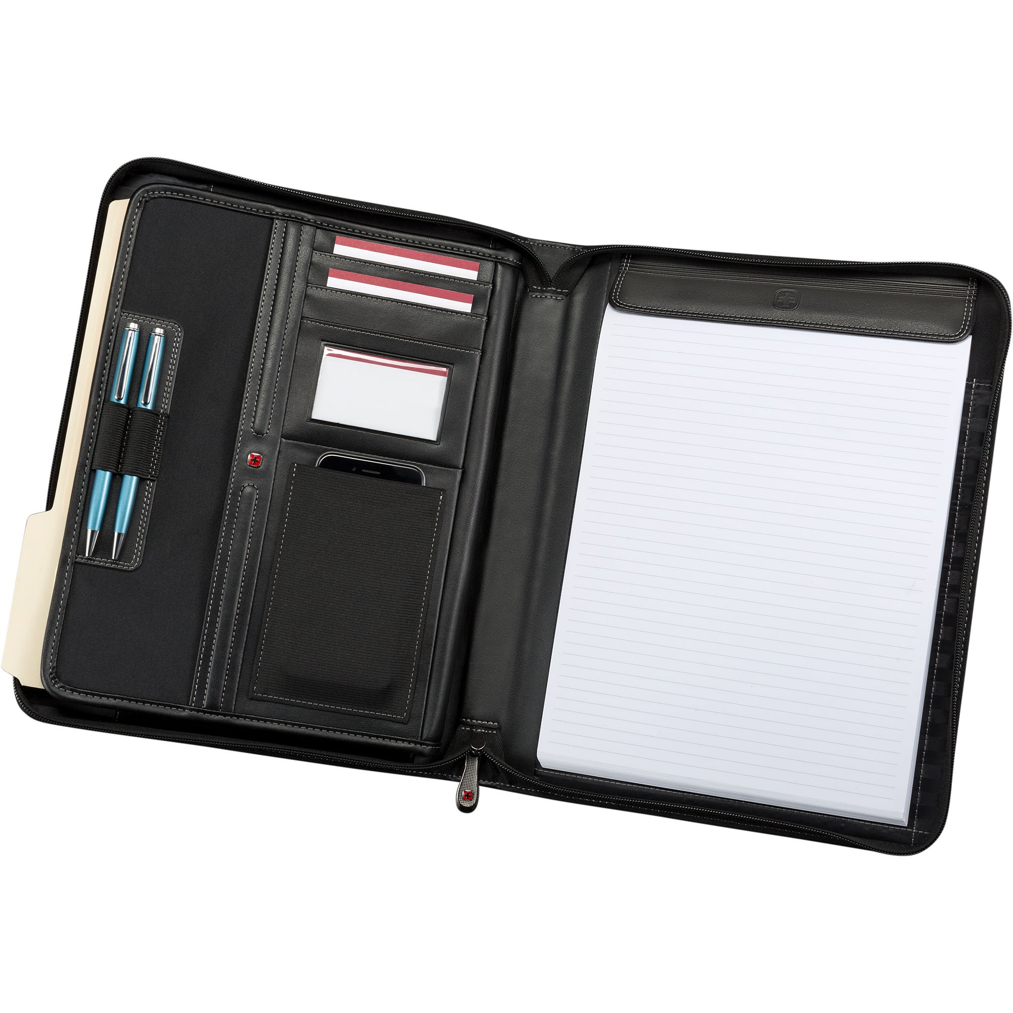 Wenger Concept Zippered Padfolio, Padded Document Organizer, Black - Image 10