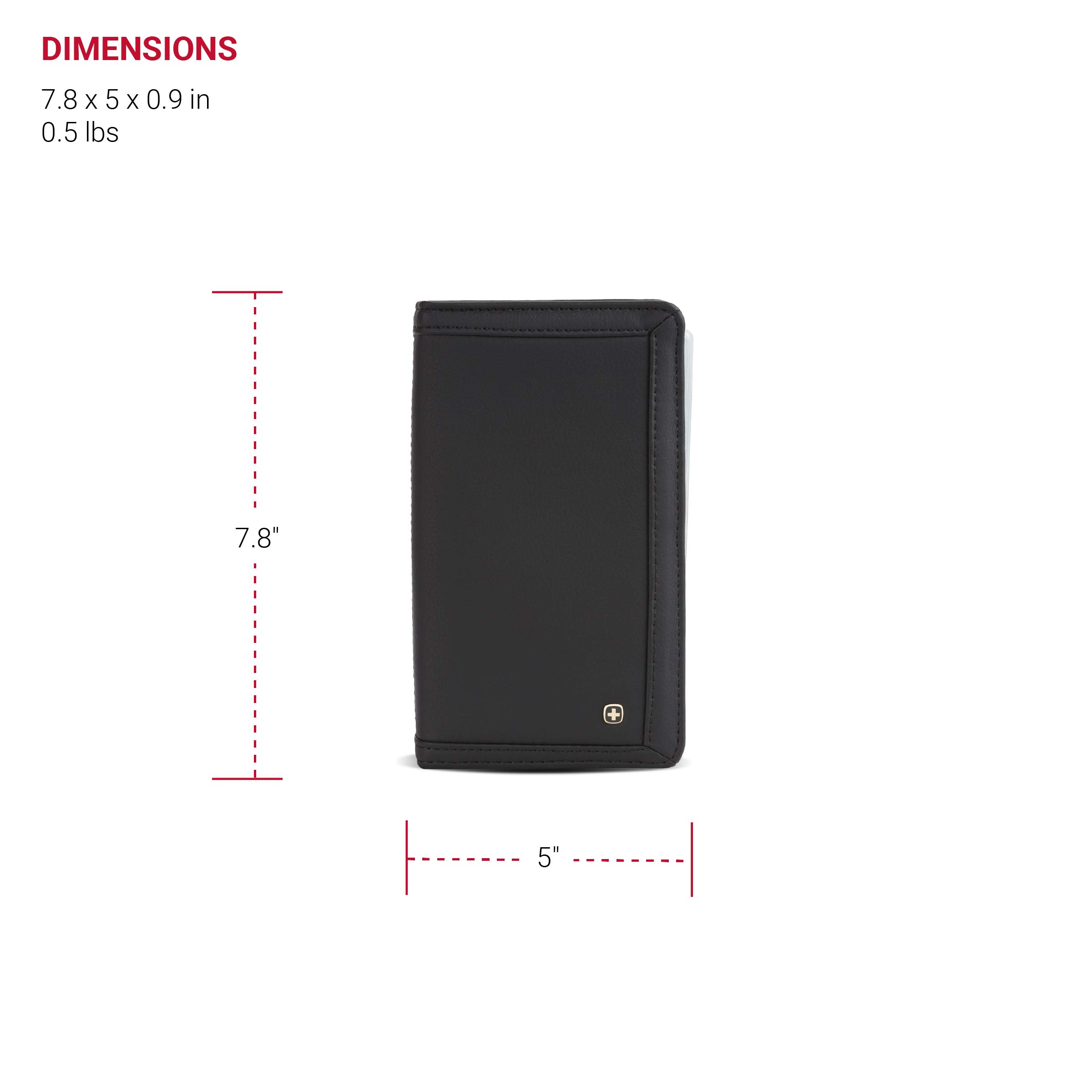 Wenger Leah Executive 156-Count Credit Card and Business Card Holder Wallet, 0.87 x 7.75 x 5, Black - Image 5