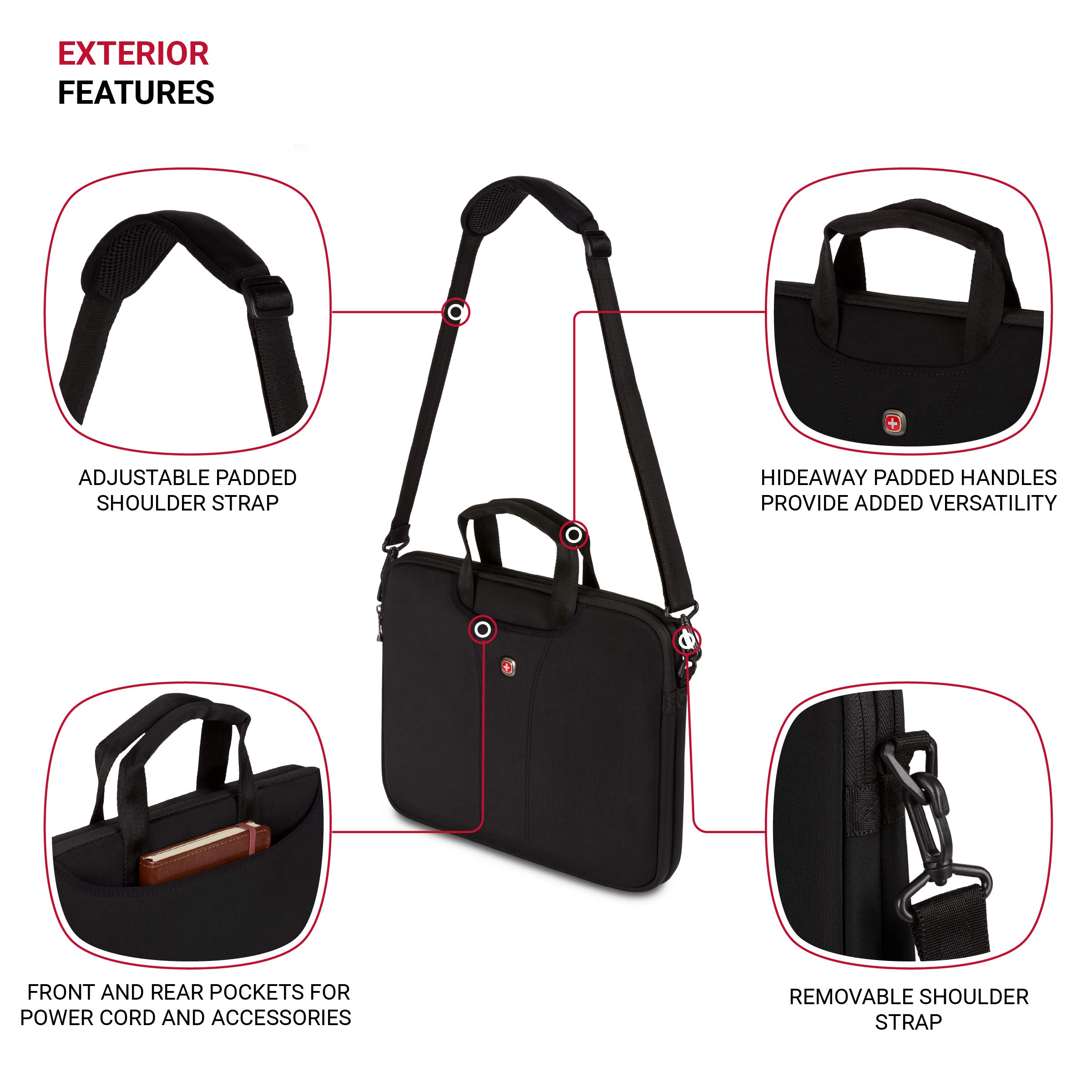 Wenger Legacy 14.1 Inch Ultra Computer Slimcase, Black, One Size - Image 4