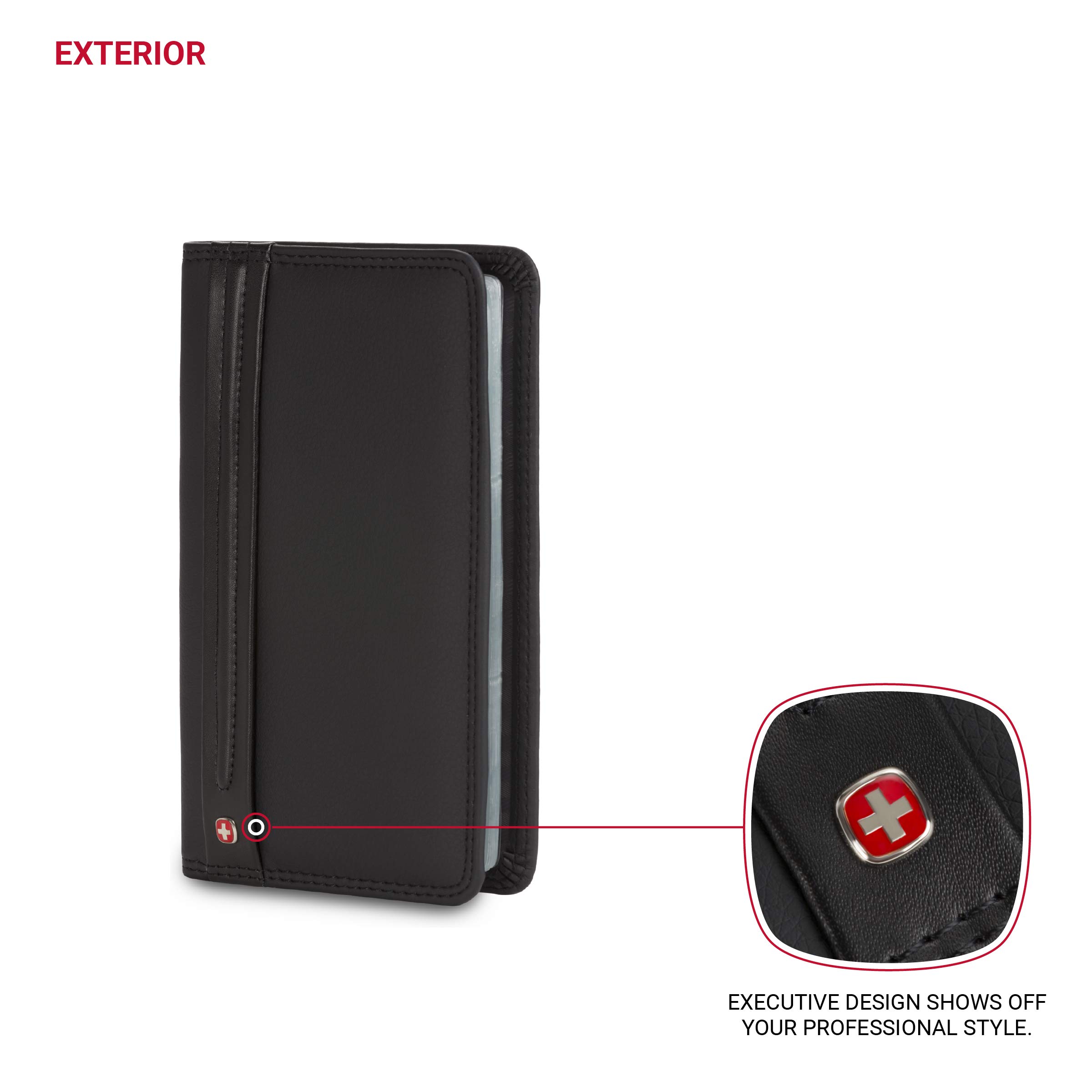 Wenger Luggage Diplomat Personal Card File 156, Black, One Size - Image 3