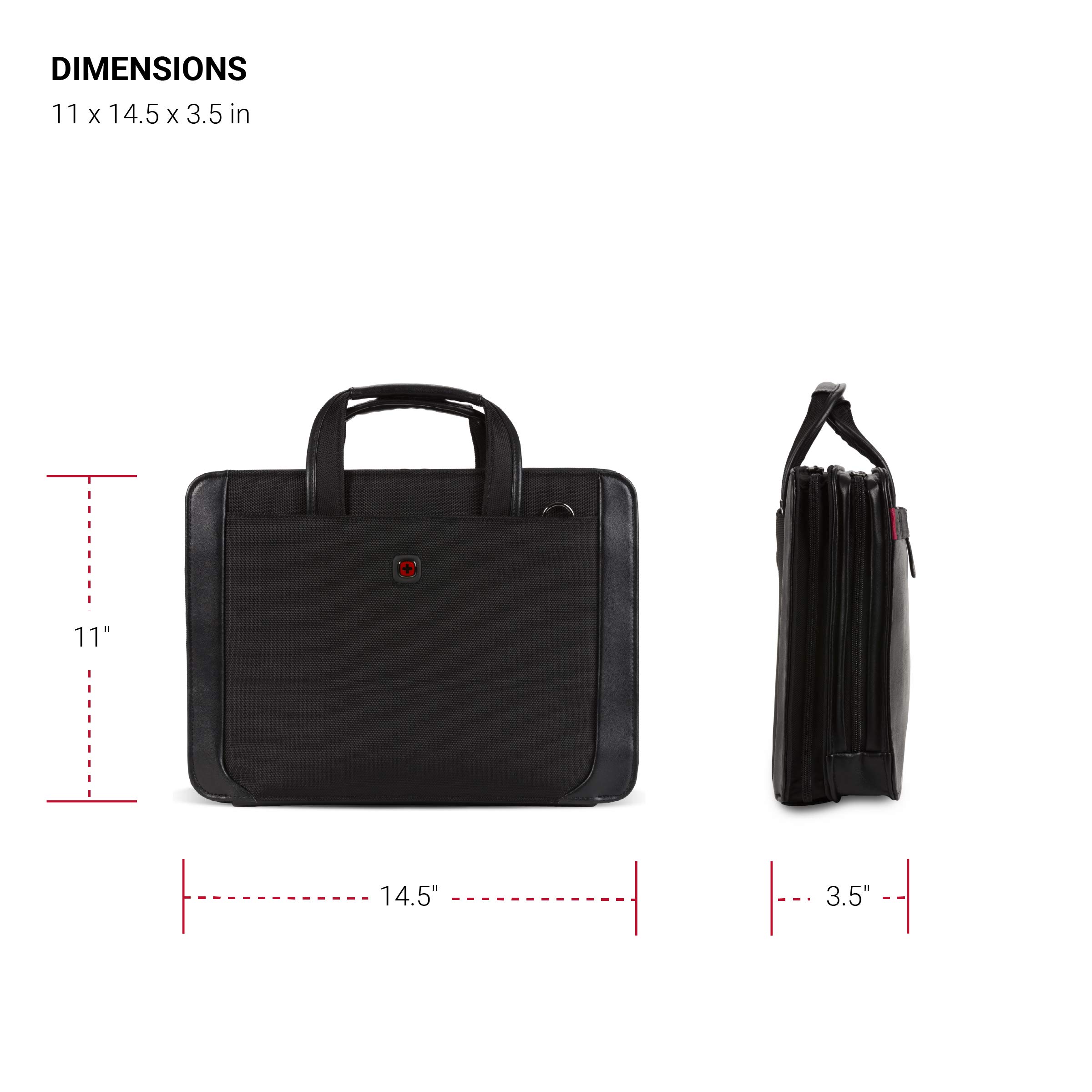 Wenger Luggage Proxy Zippered Laptop Presentation Padfolio, Black, 14-inch (601675) - Image 6