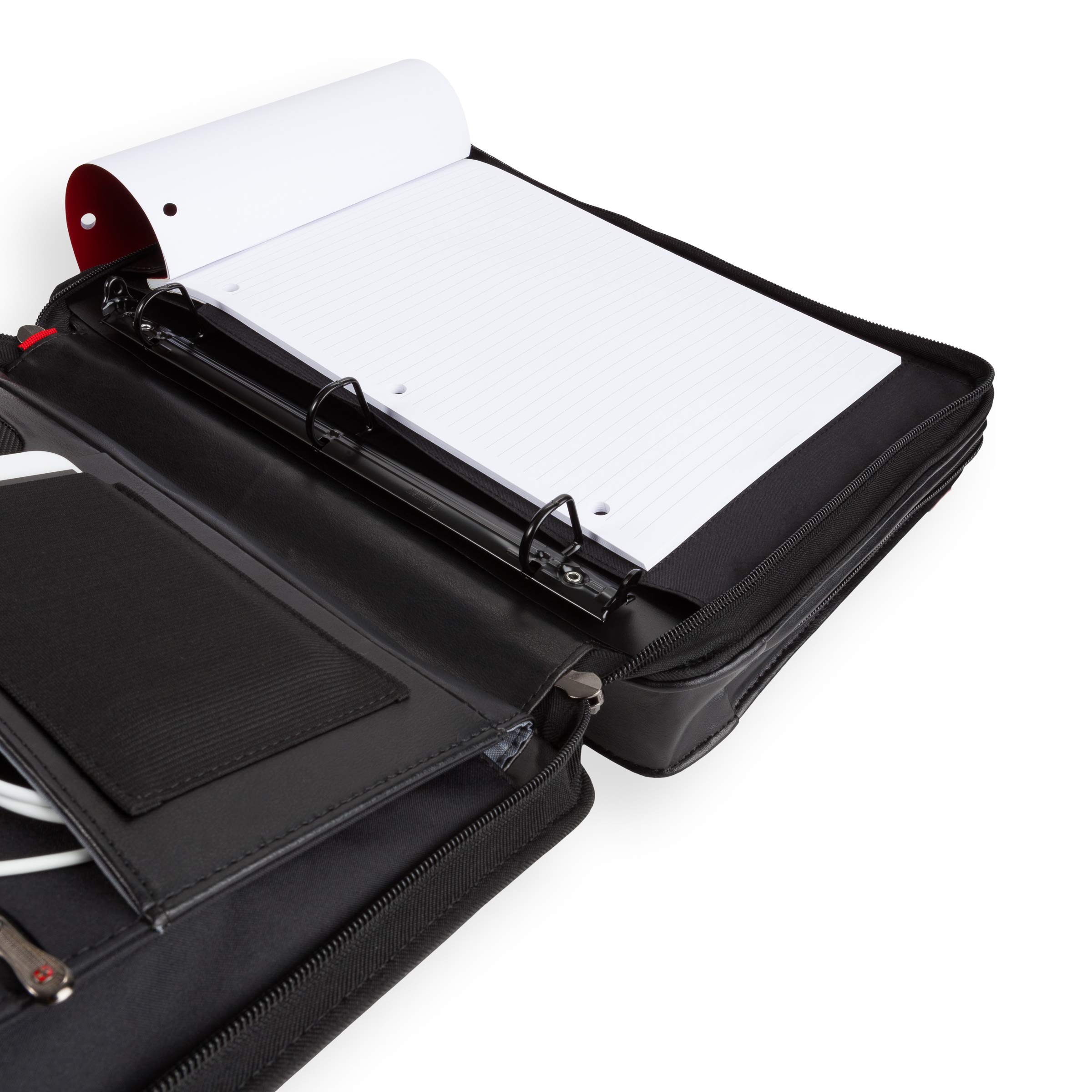 Wenger Luggage Proxy Zippered Laptop Presentation Padfolio, Black, 14-inch (601675) - Image 9