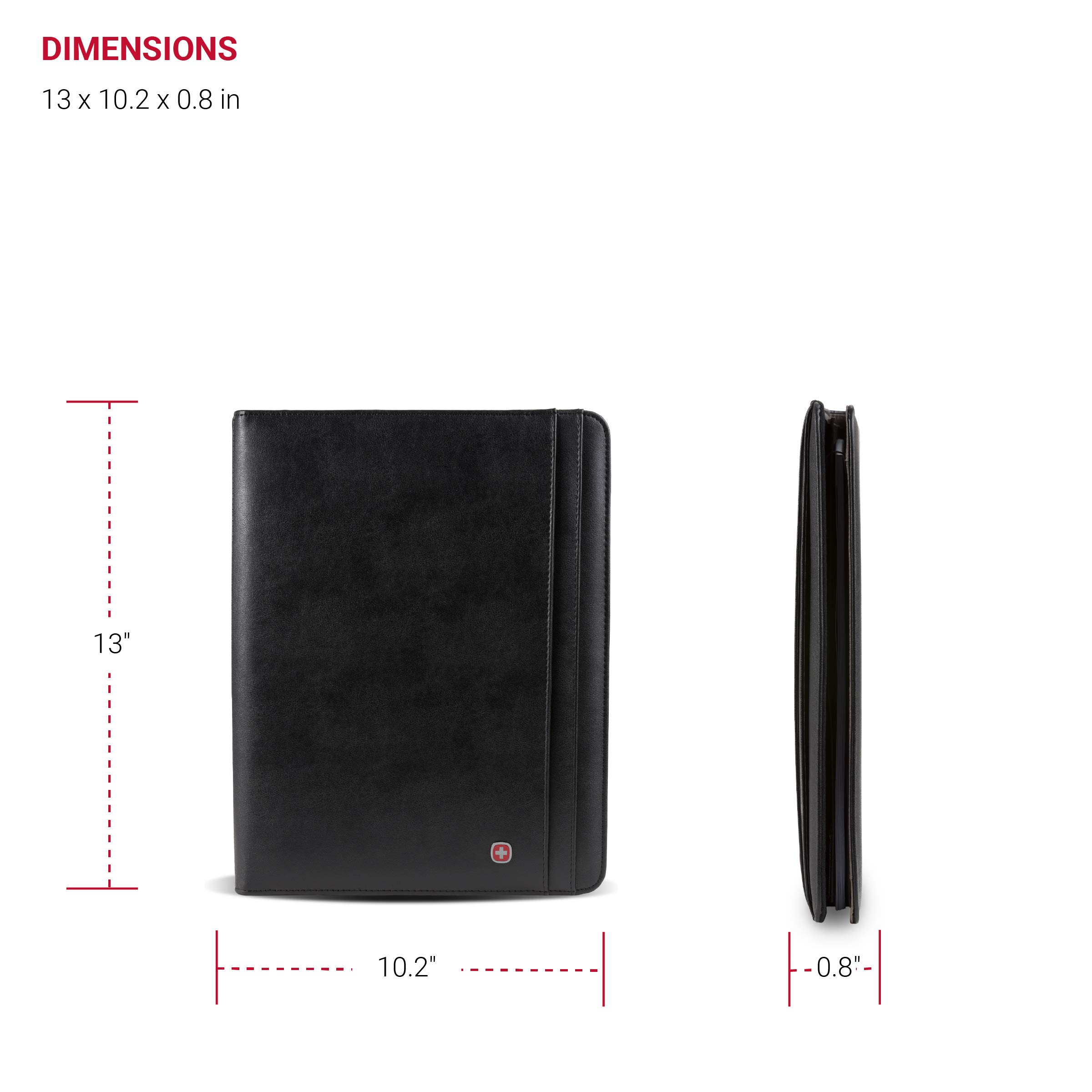 Wenger Merit Padfolio, Padded Document Organizer, Black - Image 5