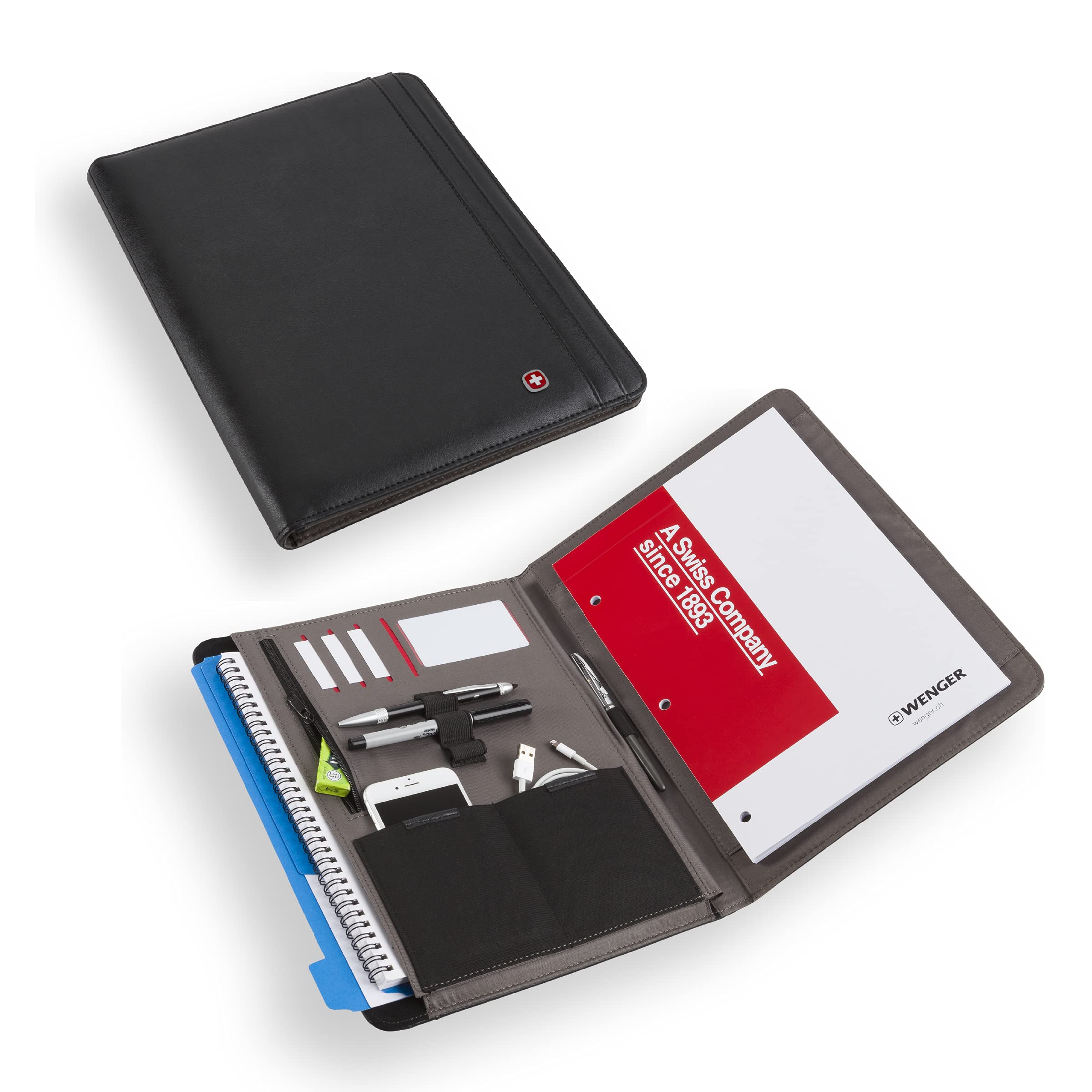 Wenger Merit Padfolio, Padded Document Organizer, Black - Image 7